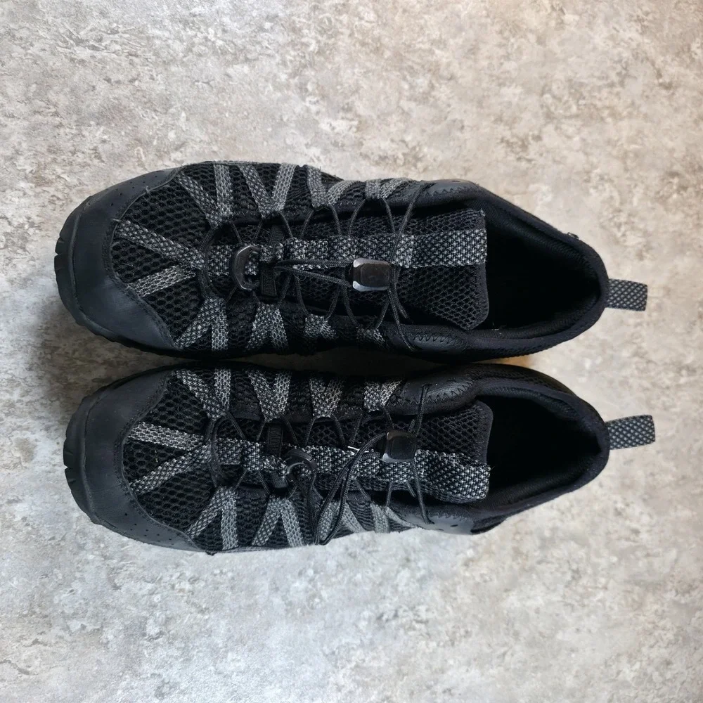 Merrell Trail Running Shoes Mens Size 10.5 Black Hiking J036109 Mesh Sneakers